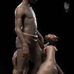El chico & los galgos.